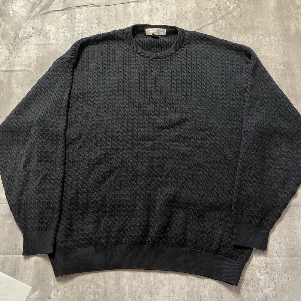 The Executive Suite 100% Cotton Extrafine Cotton Mens Size XL Sweater Italy Knit